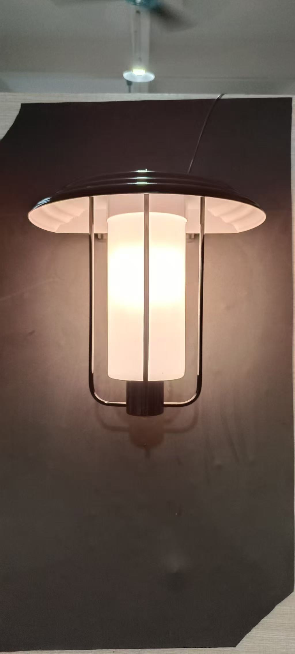 Lantern wall light photographed in the workshop